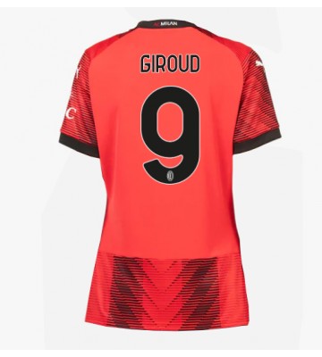 AC Milan Olivier Giroud #9 Hjemmebanetrøje Dame 2023-24 Kort ærmer